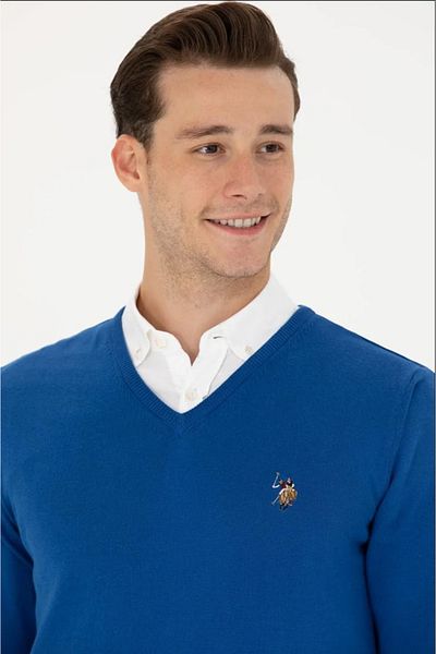 U.S. Polo Assn. БАЗА. Polo Assn. Мъжки пуловер SAX Basic G081SZ0TK.000.1629687.VR045