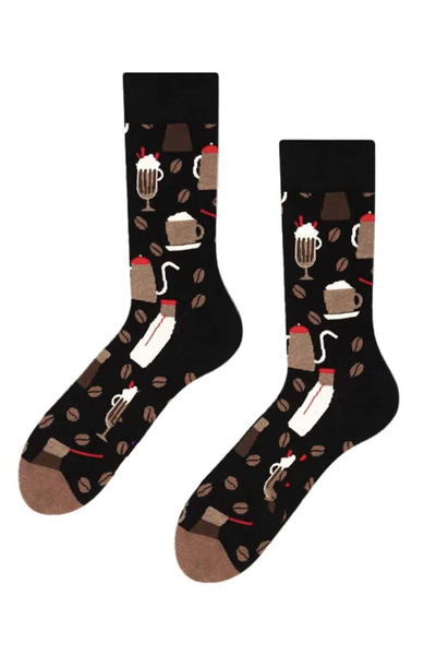 Tekstil dunyasi Kahve ve Latte Desenli Kolej Çorap