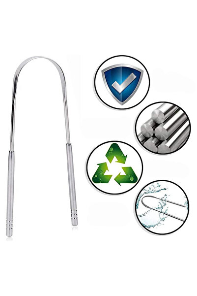 Soillium Ağız Kokusu Önleyici Universal Metal Dil Temizleyici Yoga Ayurveda D...