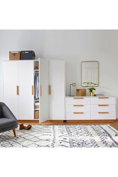 Palwin 2 Adet Modern Tasarım Çekmece Dolap Kulpu, Doğal Ahşap Kulp, Mobilya Mutfak Dolabı Kulpları