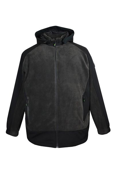 marufshop معطف رجالي كبير الحجم مقاوم للماء من الصوف الناعم Dekons أنثراسايت