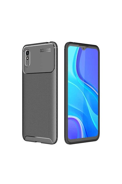 GRABONO حافظة هاتف Xiaomi Redmi 9A من ألياف الكربون ذات مظهر رفيع للغاية من ا...
