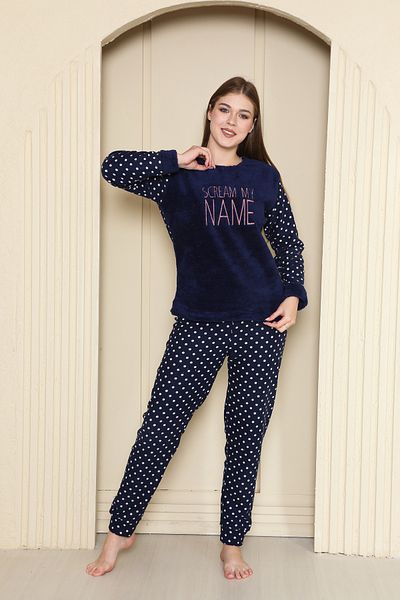FAMES PİJAMA Personality Polar Polka Dot?Pajama Set
