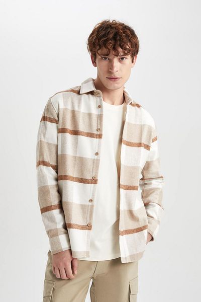 DeFacto Regular Fit Checkered Lumberjack Long Sleeve Shirt