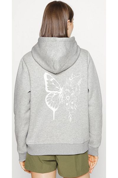 BOHEMGİYİM Дамски суитшърт Oversize с флорални пеперуди