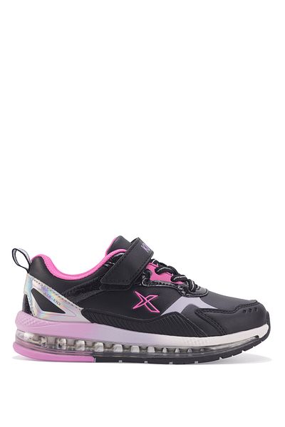 Kinetix STRIKE PU 3PR Black Girls' Sports Shoes