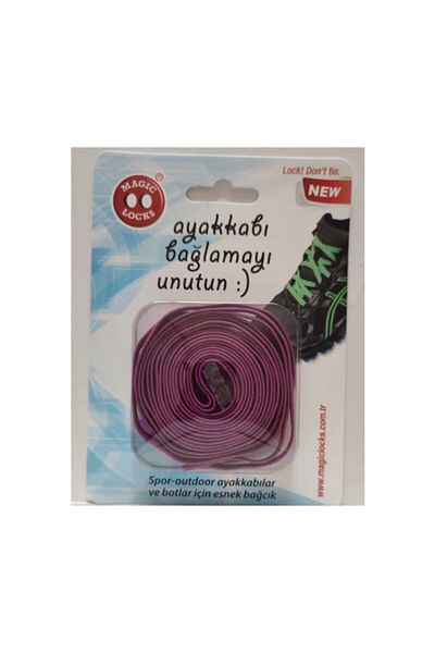Magiclocks Purple Locked Elastic Smart Lacing Straight