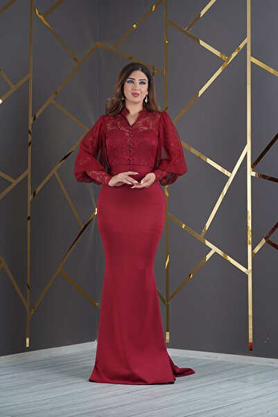 Matik Abiyem Lycra Lace Top Scuba Special Design Dress