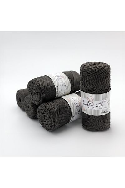 hobby club Polyester Macrame - Hobby Clb, Lanyard Dark Grey