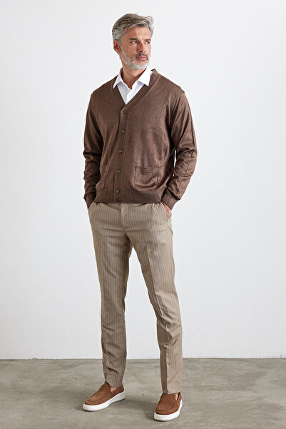 Livio Ferri Ανδρικό πλεκτό πουλόβερ με κανονική εφαρμογή με τσέπες