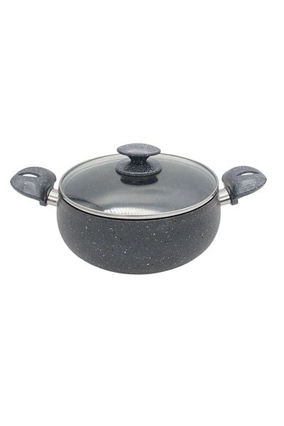 Evse Eliza Lux Granite Deep Pot 30 Cm - Gray