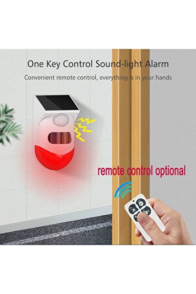 gaman Güneş Enerjili Uzaktan Kumandalı Solar Alarm 100 Desibel Bahçe Arazı Iş...