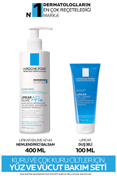 La Roche Posay La Roche-Posay Kuru ve Çok Kuru Ciltler için Yüz ve Vücut Bakım Seti