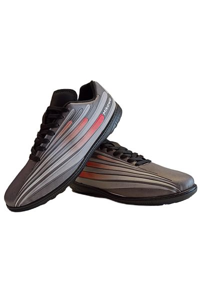 Mikawa Pantofi de fotbal exclusivi H-1008-3 gri pentru bărbați cu covor