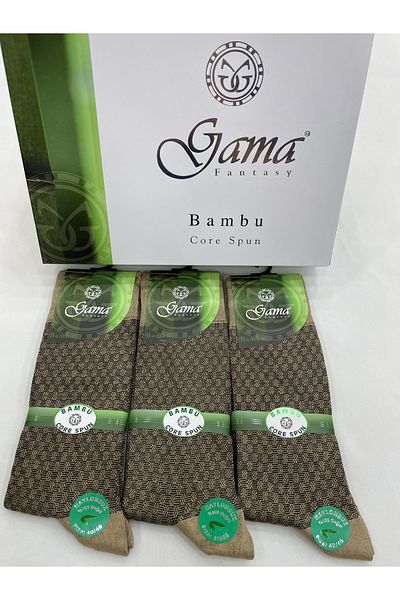 Gama Çorap 3 τεμάχια μπαμπού 100% φυσικές ανδρικές κάλτσες χωρίς νάιλον με χοντρές χειμερινές κάλτσες