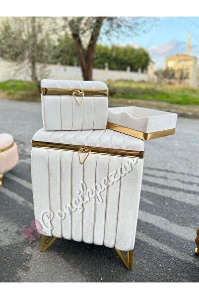 PONCİKPAZAR 3 Lü Çizgili Çamaşır Sepeti Seti