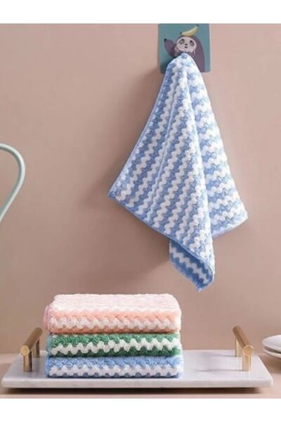 Zariff Evim Ev ve mutfak havlusu su emici 3’lü ovma bulaşık bezi