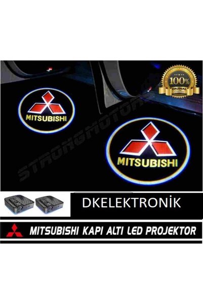 DKELEKTRONİK Mıtsubıshı Araçlar Uyumlu Pilli Yapıştırmalı Kapı Altı Led Logo