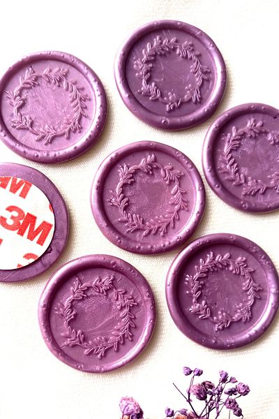 Dekorden 50 ready-made wax seals - Violet