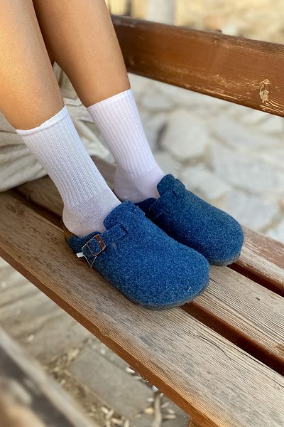 SHOEBELLAS Papuci Mufy Blue pentru femei