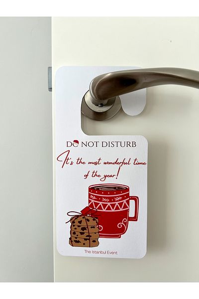 The Istanbul Event New Year/New Year Themed Door Handle Hanger - It's The Toast Wonderful Time Of The Year - Do Not Disturb