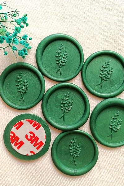 Dekorden 50 adhesive seals - Emerald Green
