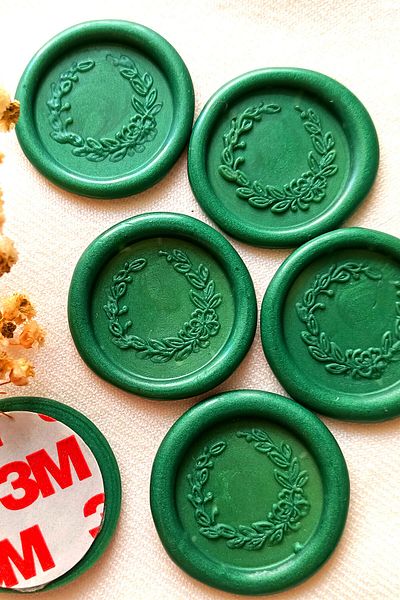 Dekorden Wax seal - 50 pieces emerald green