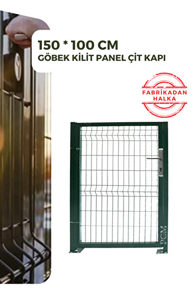 Panel Çit Market Pcm Kanatlı Kapı Göbekli Kilitli 150x100 Cm