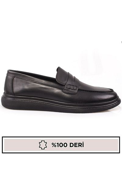 maximoda Pantofi clasici pentru bărbați din piele naturală, fără șireturi, cusute, cu talpă polietilenă