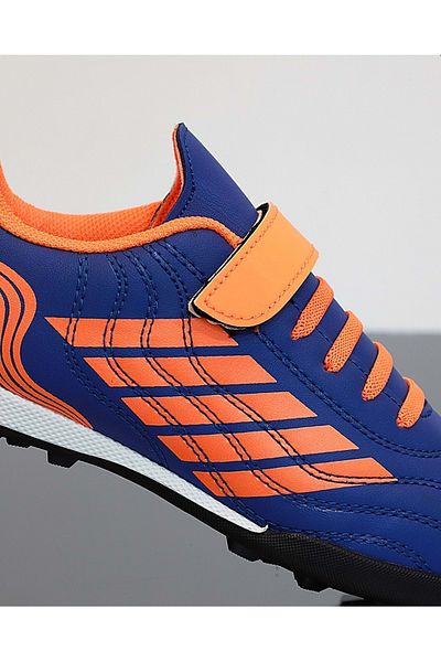 MP ONE Kidessa 1746-1350 Striped Children's Astroturf Football Shoes royal blue