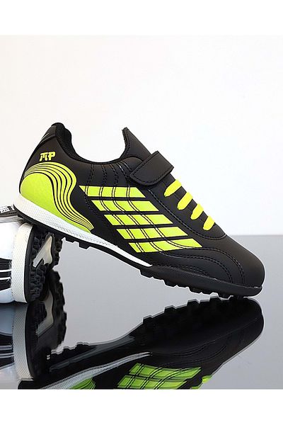 MP ONE Kidessa 1746-1350 Παιδικά παπούτσια ποδοσφαίρου Astroturf με λουράκια μαύρα πράσινα