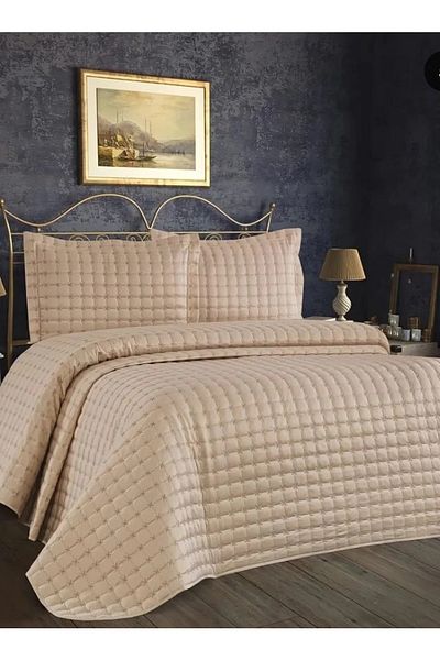 BELENAY Aleda Double Quilted Bedspread - Double Quilted Bedspread 1000 Embroidery, 250X260 cm