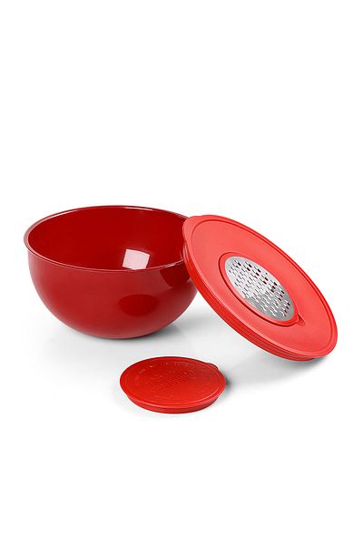 Decovetro Red Large Size Vacuum Lid Grater Shine Container - Storage and Mixing