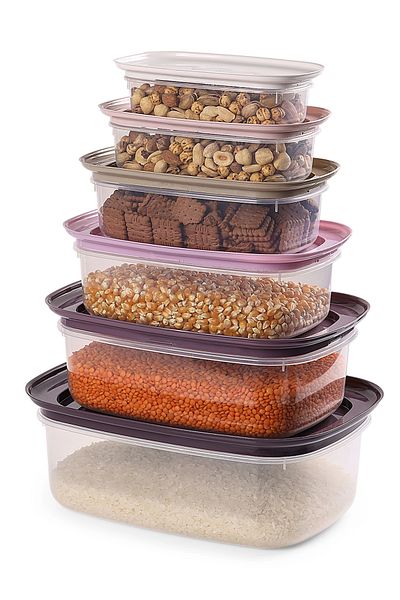 Decovetro Set of 6 Vicksy Purple Storage Containers