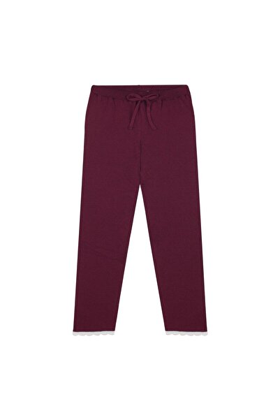 Antebies Beyaz Fırfırlı Bordo Triko Sweatshirt Tayt Takım Beden: 9-10 Yaş