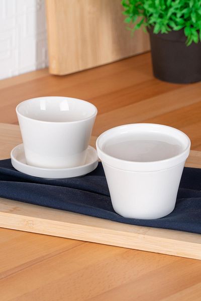 ACAR Bianco Perla Round Bowl with Lid - 9.5 cm