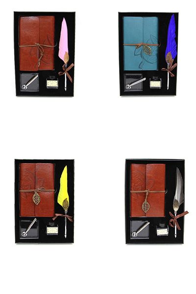 moryconcept Divit Inkwell Notebook and Feather Pen Set