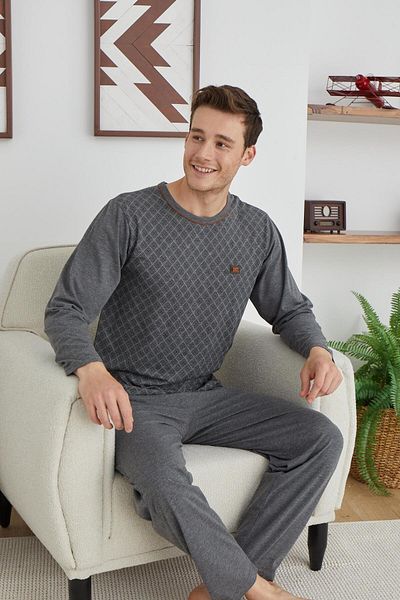 KLY PİJAMA KLY 9251 Crew Neck Pajamas Set