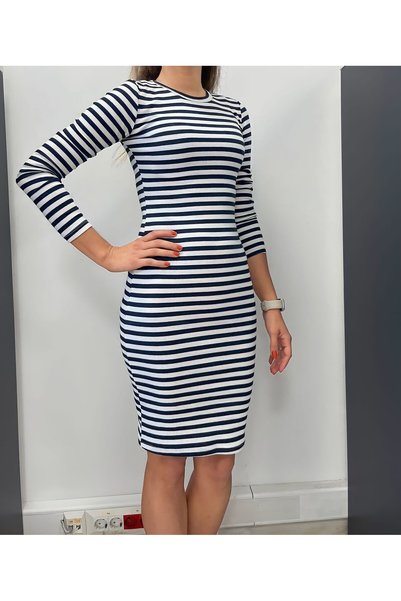 Chamakh Rochie din tricot cu dungi