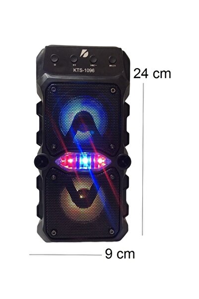 nevaport Parti Hoparlörü Bluetooth Hoparlör 3 Inç × 2 Ses Bombası Radyo-usb-tf Giriş Mavi