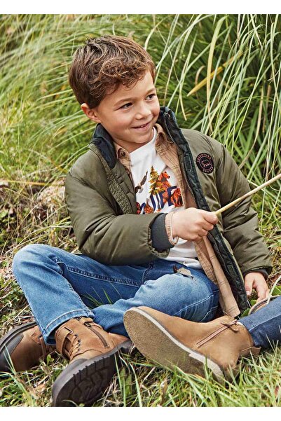 MAYORAL 2-9 Yaş Erkek Çocuk Mont Yeşil