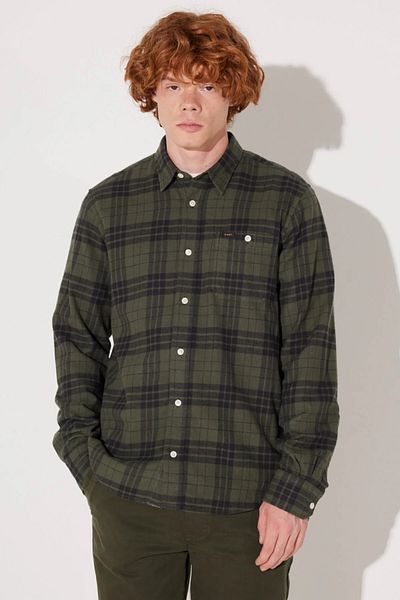 Lee 100% Cotton Plaid Regular Fit Shirt Men's SHIRT L66NROA61
