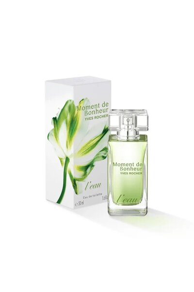 Yves Rocher Moment de Bonheur L eau EDT Bergamot, Elma, Mayıs Gülü,Virjinya Sediri Kokusu Parfüm 50ml