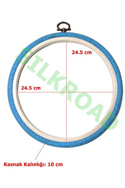 Nurge No:5 Yuvarlak Mavi Plastik Pano Kasnağı - 24.5cm - 10mm