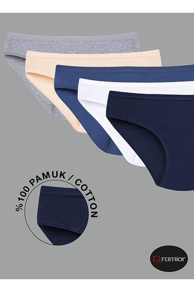 Ramior SET DE 5 CHILOȚI BIKINI TROFEU COLORATE 100% BUMBAC CU TALIE SPECIALĂ