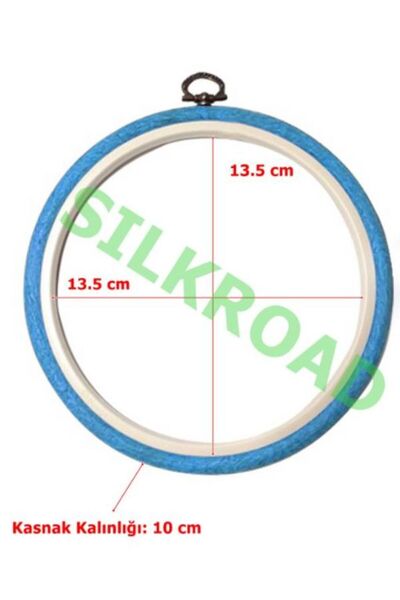 Nurge No:2 Round Blue Plastic Panel Pulley - 13.5cm - 10mm