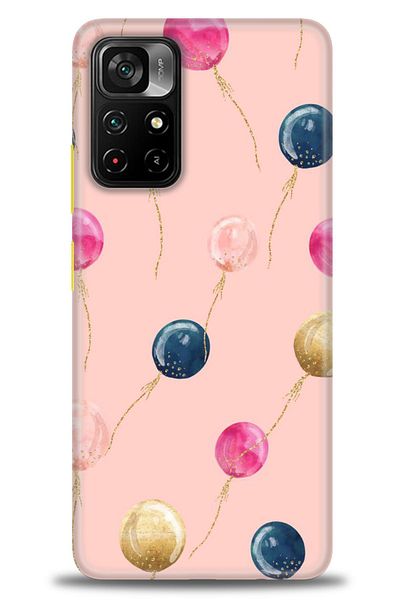 POCO حافظة M4 Pro 5G مطبوعة بدقة HD - بالونات طائرة + واقي شاشة كامل