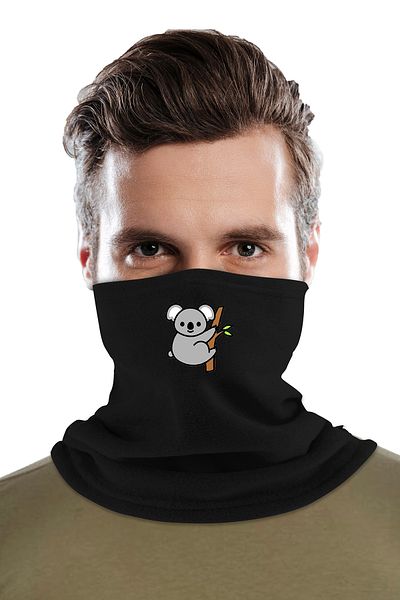 Leng Butik Set de mănuși Lazy Koala Guler Beanie zrn5049
