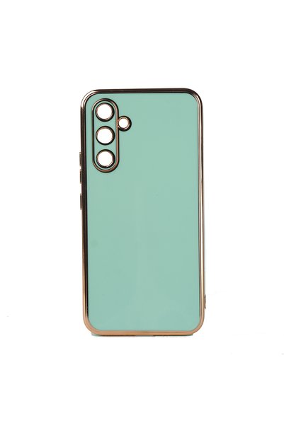 GRABONO غطاء Samsung Galaxy A14 من مادة TPU من الدرجة الأولى مع حواف ذهبية ال...