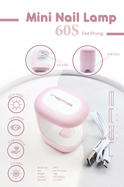 Nera Classy Protez Tırnak Kalıcı Oje Mini UV-LED / 3Led Kurutucu Machinee
